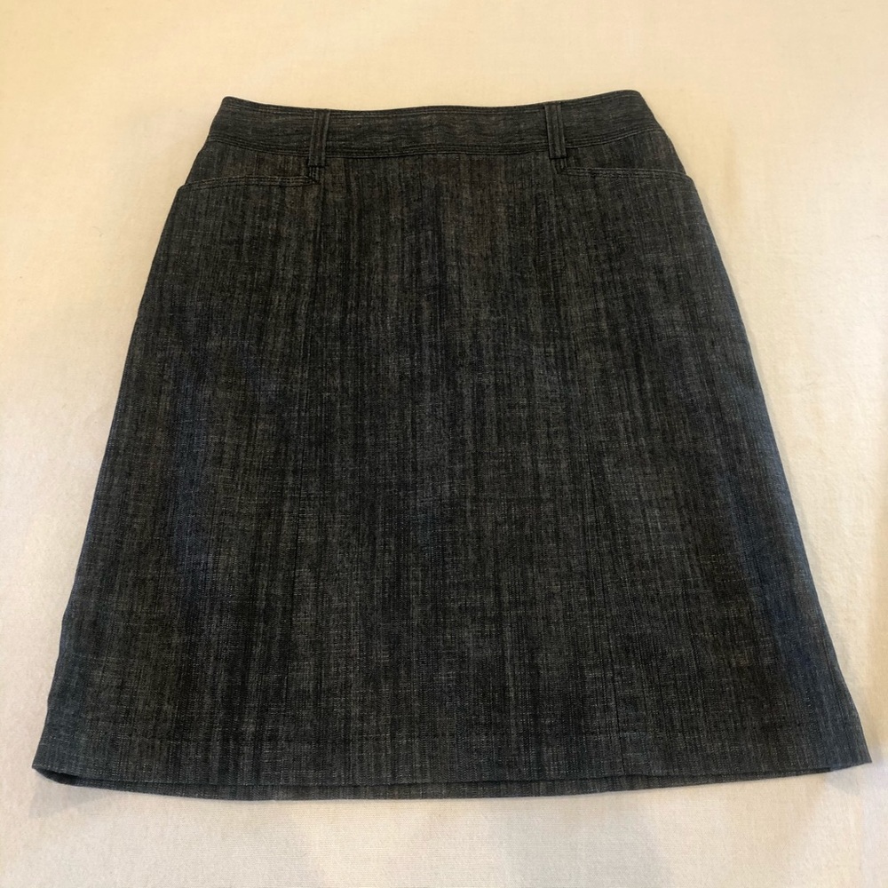 J CREW Dark Denim Stretch Cotton Skirt